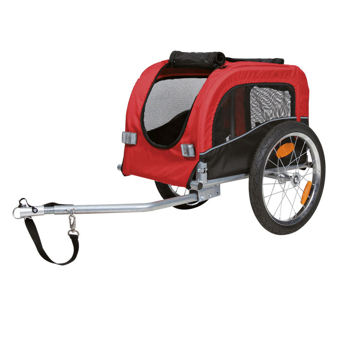 Bicycle trailer, S: 53 × 60 × 60/117 cm, black/red