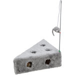 Cat's Cheese with playing rod and 3 toy balls, 36 × 8 × 26/26 cm