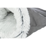 Bolsa de peluche Harvey, ø 30 × 50 cm, Gris/Blanco-Negro