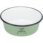 Comedero, esmalte/acero inoxidable , Verde, 0,3 l/ø 12 cm