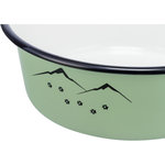 Comedero, esmalte/acero inoxidable , Verde, 0,3 l/ø 12 cm