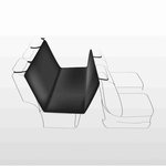 Funda Asiento Coche, 1.40 x 1.45 m, Negro-Beige