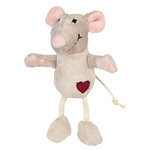 Mouse, plush, 11 cm, beige