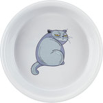 Bowl with motif, ceramic, 0.25 l/ø 13 cm, grey